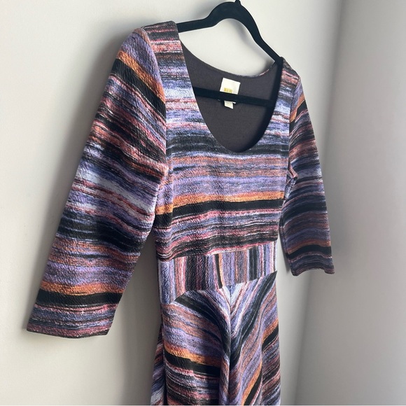 Maeve Kebren Anthropologie Striped Cotton Dress - Picture 6 of 16